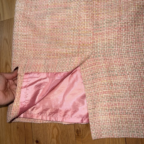 Pendleton Vintage Pink  tweed Skirt Suit Womens Size 14 - Picture 5 of 6